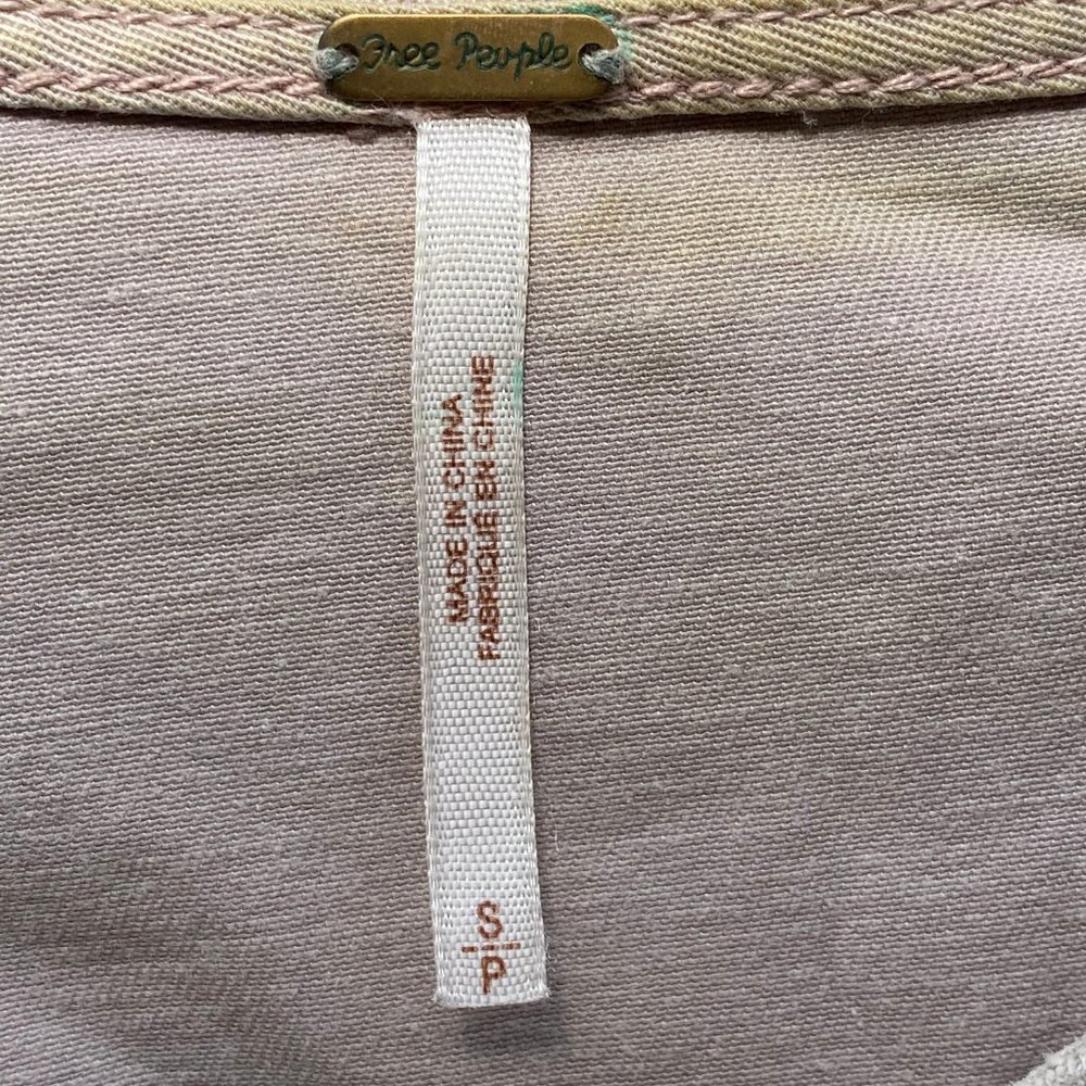 Free People Lou Pink Distressed Military Jacket - Picture 7 of 8